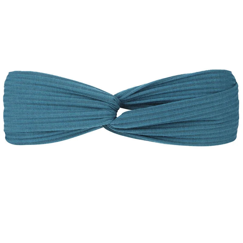 Headbands For Women Girls Top Knot Stretchy Headband Boho Twisted Criss Cross Hair Bands Knitted Cotton Turban Hair Accessories