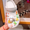 New Sanrio Kuromi LED Shoes Accessories Cartoon Peripheral Cinnamoroll Melody Pompompurin Charm Buckle Charms Kids Gift