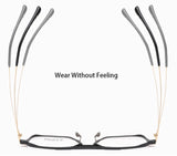 Light Pure Titanium Frames Retro Polygon Spectacle Pilot Ultra Double Bridge Customized Optical Prescription Eyeglasses Man