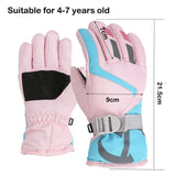 Thermal Ski Gloves Children Kids Winter Fleece Waterproof Warm Child Snowboard Snow Gloves 3 Fingers for Skiing Riding перчатки