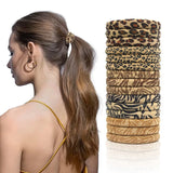 5PC High Elasticity Hair Ties Leopard Print Elastic Hair Scrunchie Ties for Women Wild Fashion Head Rope Hair Styling Accessorie