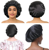 Satin Hat Sleep Silk Round Fabric Protect Hair Comfort Hair Night Anti-frizz Sleeping Hat Four Seasons Breathability Sleep Cap