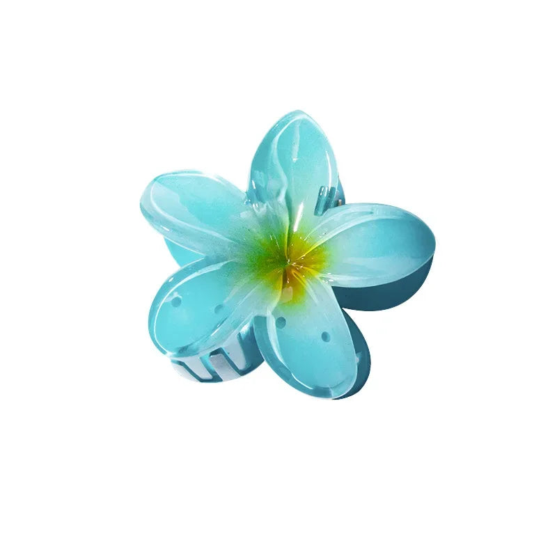 Hawaiian Gradient Hair Clips Flower Hair Claws Big Size Fashion Head wear Hairpin for Women Girls Crab Barrette Hair Accessories
