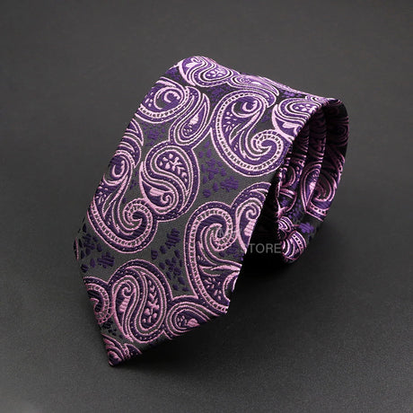 New Design Wedding Men Tie Grey Brown Green Paisley Flower Neckties Men Business Dropshipping Groom Collar Accessories Gift