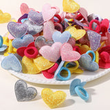 20pcs Kids Elastic Hair Bands Girls Plush Ball Rubber Band For Children Sweets Scrunchie Hair Ties Clip Baby Hair Accessories