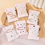 1pcs Ins Daisy Flower Hair Clips Baby Girl Hairpins for Kids Lace White Barette Princess Hooks Infant Accessories Korean