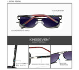 KINGSEVEN Classical Men’s Sunglasses High Quality Aluminum HD Mirror Lens Functional Glasses Women Driving Accessory Eyewear