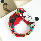 Clearance Fresh Colorful Turban Headbands Women Spring Summer Chiffon Headband Head Wrap Wide Lattice Hairband Hair Accessories