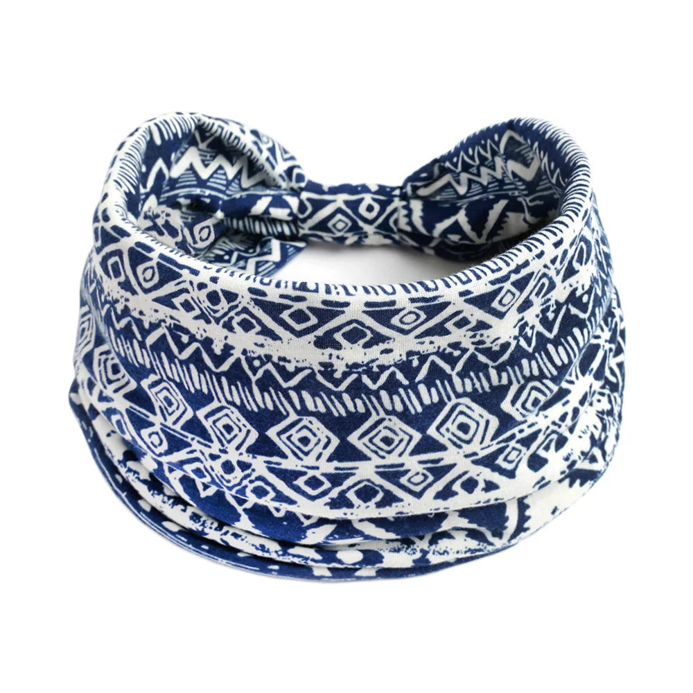 Women Hair Bands Headband Bohemian Sports Run Bandage Elastic Girl Wide Headband Print Wide Headwrap Headpiece Hairband Ladies