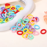 50/100/200Pcs Solid Color Hair Bands for Girls Kids Ponytail Hold Hair Tie Rubber Bands Hairhoop Scrunchie Hair Accessories