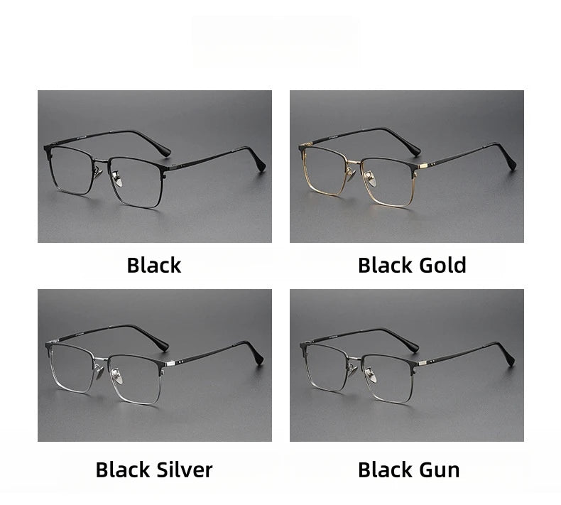 FIRADA Fashion Comfort Glasses Retro Luxury Titanium Square Eyewear Optical Prescription Eyeglasses Frame For Men Women 20363-C