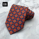 MUGIVALA 8cm New Fashion Men's Floral Tie Necktie Suit Men Business Wedding Party Formal Neck Ties Gifts Cravat Floral Blue