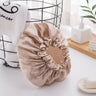 1Pcs Women's Elastic Band Satin Silky Bonnet Sleep Cap Hair Care Hair Dryers Female Hair Protect Bonnet Nightcap Satin Bath Cap