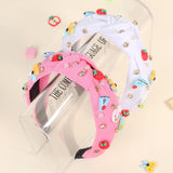 Knotted Wide Headbands Diadem For Back To School Pearls Pencil Hair Bands Kids Head Hoop Girls Children Daily Tiara Accessories