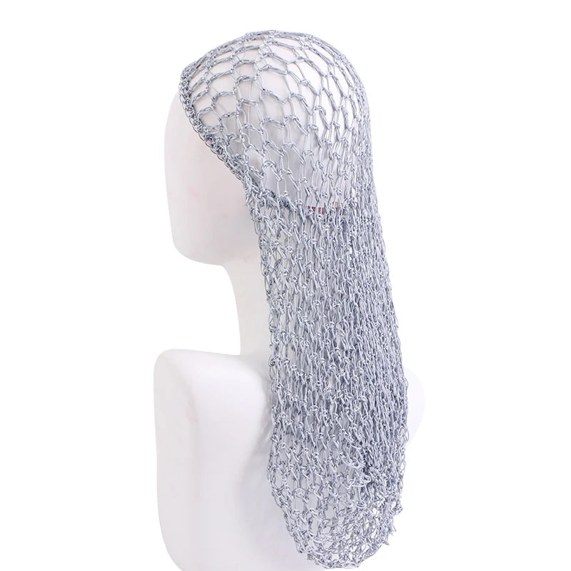 Women Crochet Hair Snood With Elastic Edge Long Hair Net Head Cover Hair Care Nightcap Mesh Pocket Wrap Dreadlock Headwear