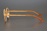 53160 Retro round pure titanium handmade glasses frame men and women irregular high-end optical frames