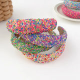 Sweet Donut Candy-Colored Wide Edge Headband for Girls Women Hairband Adult Fashion Hair Headwear Party Jewley Accessories