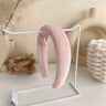 2022 Gentle Pink Womans Hairbands Girl Sweet Plush Wide Side Sponge Headband Hair Hoop Fashion Simple Solid Color Hair Accessory