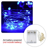 10M 5M 3M 2M Copper Wire LED Tinsel Garland Battery Powered Fairy LED String Lights for Holiday Christmas Wedding Party Decor