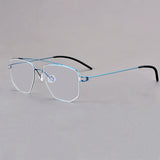 Denmark Brand Titanium Glasses Frame Men Women Double-Beam Square Eyewear Screwless Handmade Eyeglasses Frames Edwin Oclus De