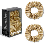 2PCS 3.5CM Mulberry Silk Scrunchies Women Grils Hair Ties for Hair Sleep No Damage Hairband Curly Hair Elastics Ponytail Holder