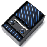 Gravatas For Men Luxury  Tie Hanky Pocket Squares Cufflink Set Necktie Box Male Brown April Fool's Day