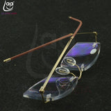 Titanium Frame Ultra Light Memory Gold Frame Coating Lenses Men Women Rimless Reading Glasses  0.75  1  1.5  1.75  2  2.25 To  4