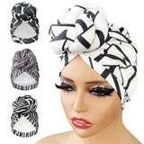 New Pre-Made Knotted Head Wrap Fashion Head Cap For Women Luxury Party Headdress Women 3D Flower Cross Turban Hat