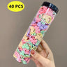 40PCS/10PCS Hair Accessories For Girl Elastic Hair Bands Cute Flowers Style Hair Ring Children Birthday Party Headdress Headwear