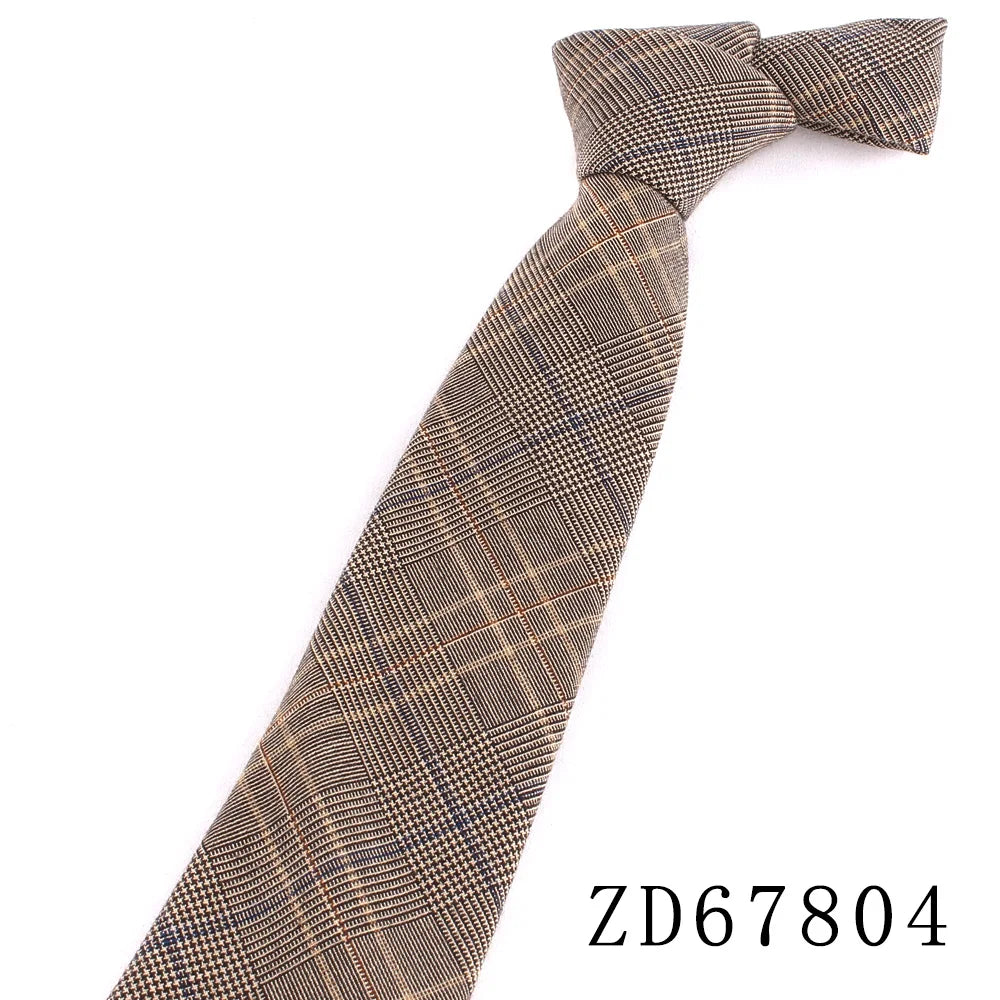 New Striped Ties For Men Women Cotton Neck Tie For Party Business Classic Plaid Neckties Wedding Groom Neck Tie Gifts