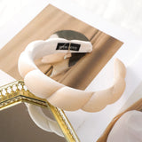 Retro Hair Hoops Wide Velvet Twist Sponge Headband Bezels Hairbands for Women Girl Wavy Braided Headbands Hair Accessories