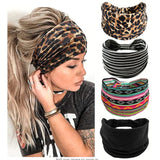 Headwrap Solid Color Knot Wide Headbands for Women Soft Cotton Sports Elastic Hair Bands Accessories Yoga Bandana Bandage