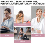 120 Pcs No Damage Hair Ties for Thick Hair, Large Soft Seamless Nylon Hair Elastics for Women, Ponytail Holders, Hair Accessorie