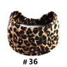Leopard Print Headbands for Women Wide Boho Turban Head Wraps Cotton Knotted Elastic Hairbands Non Slip Workout Hair Accessories