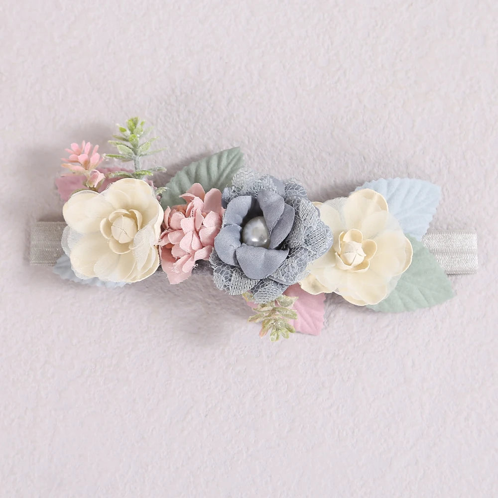 Baby Headbands for Toddlers Infant Beautiful Artificial Flowers Hair Bands for Baby Girls Sweet Cute Head Bands Hair Accessories