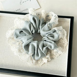 High Appearance Level Lace Fabric Elastic Hair Rope Simple Advanced Sense Small Fragrance Sweet Tie Hair Cord Gentle Temperament