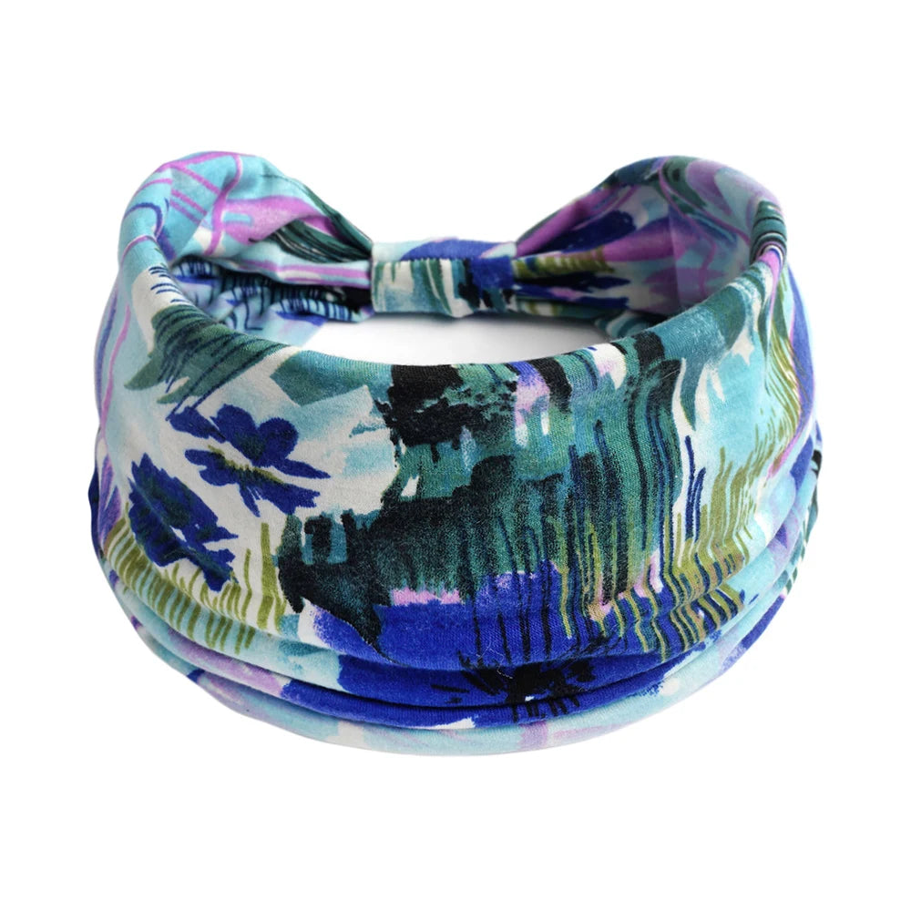 Women Hair Bands Headband Bohemian Sports Run Bandage Elastic Girl Wide Headband Print Wide Headwrap Headpiece Hairband Ladies