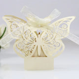 10/50/100pcs Butterfly Gift Boxes Wholesale Candy Favors Packaging with Ribbons for Baby Shower Wedding Birthday Party Supplies