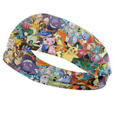 Pokemon Headbands Pikachu Stretch Wide edge Headbands Anime Childrens Sports Headbands Outdoor Running Anti Sweating Headbands