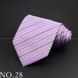 New Design Wedding Men Tie Purple Solid Striped Paisley Flower Neckties Men Business Dropshipping Groom Collar Accessories Gift