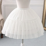 Lolita Adjustable Petticoat Black or White Short Petticoats for Wedding Lolita  Cosplay Woman Girl Dress Underskirt