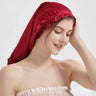 Natural Silk Long Turban Thick Hair Bonnet Night Cap Turban For Sleeping Curly Hair Silk Bonnet For Sleep Elastic Silk Hair Wrap