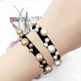 Korean Elastic Streamer Pearl Hair Ties Rope Female Students  Bands   Ins Rubber  Accessories for Women