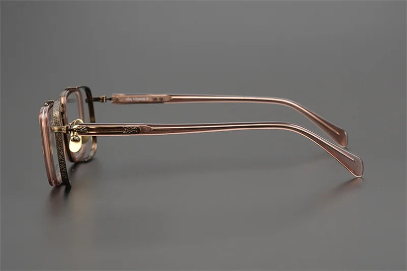 Exquisite Titanium Handmade Glasses Frame Mens Women Retro Square Spectacle Frames Eyeglasses Japanese Design Oval Round Eyewear