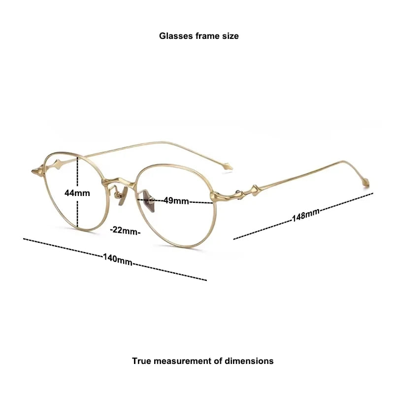 Korea Fashion Style Titanium Glasses Frames Luxury Designer Round ABA Eyeglasses Women Men Prescription Reading Eyewear
