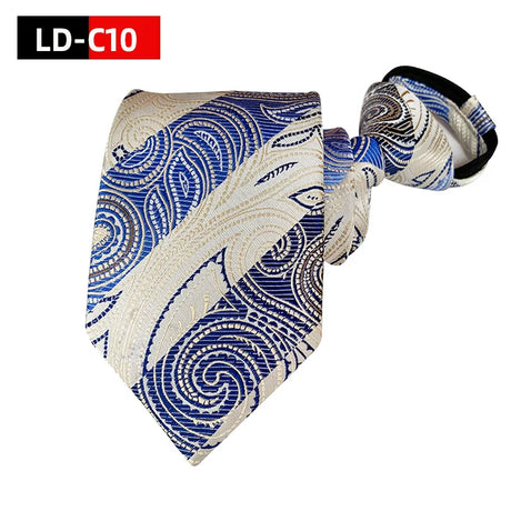 Zipper Tie Men Bridegroom Wedding Necktie Lazy Pre-tied Ties Striped 8cm Hot Sell Style Zipper Necktie For Men Women Wholesale