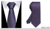 100% Silk Brand Purple Tie Men Necktie High Quality Mix Colors Silk 7.5 cm Gravatas Accessories Wedding April Fool's Day