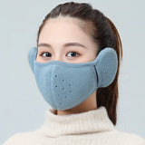 1/2/3 pieces/Winter cycling cold mask for men and women windproof and ear protection 2-in-1 warm cotton thickened earmuffs