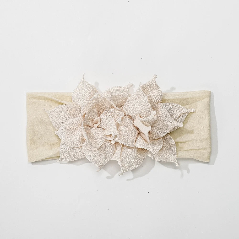 Newborn Baby Girl Headbands Baby Elastic Hair Band Head Flower Toddler Headband Cute Headwear Kids Accessories Nylon Hairban