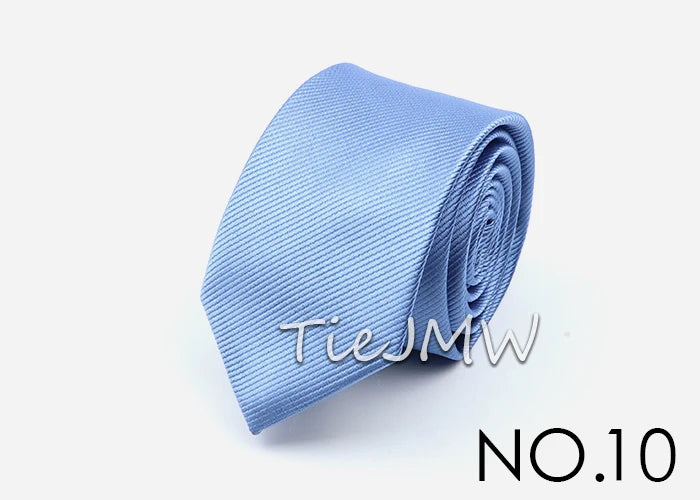 Men Solid Classic Ties Formal Striped Business 6cm Slim Necktie for Wedding Tie Skinny Groom Cravat